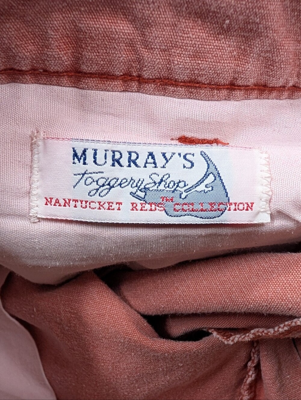 Murrays Toggerty Shop Shorts Mens 32 Pink Nantucket Red Pleated Chino Travel - Picture 6 of 7